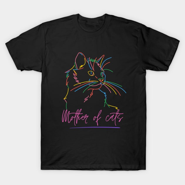 Mother of Cats T-Shirt by KreativPix